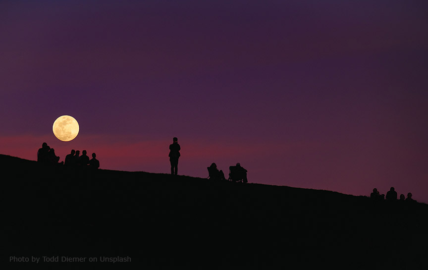 Moon silhouette