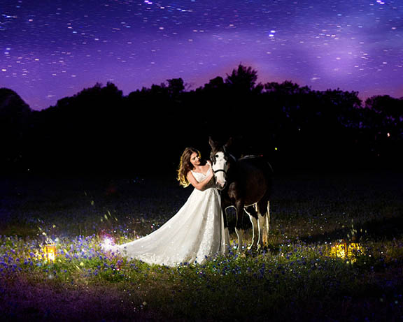 night wedding photo