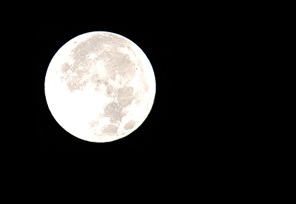 Overexposed moon photo