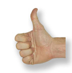 Photo of thumbs-up gesture