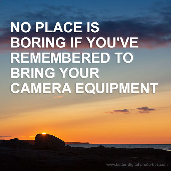 Photography quote camera equipment