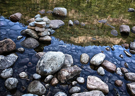 Saco river rocks