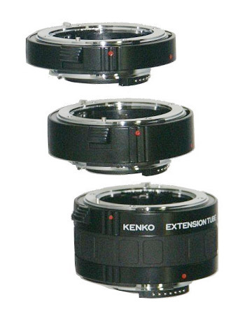 Stackable macro extension tube lenses