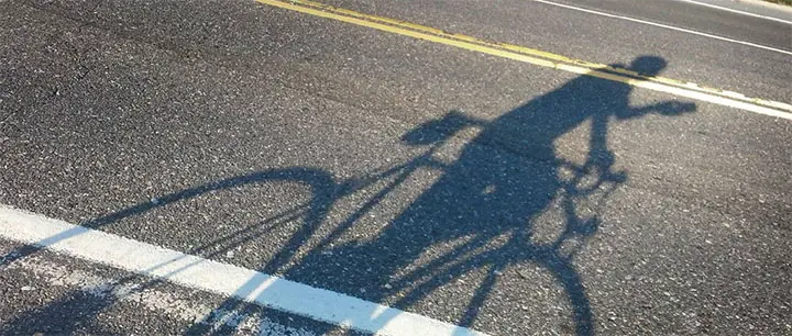 shadow bike selfie