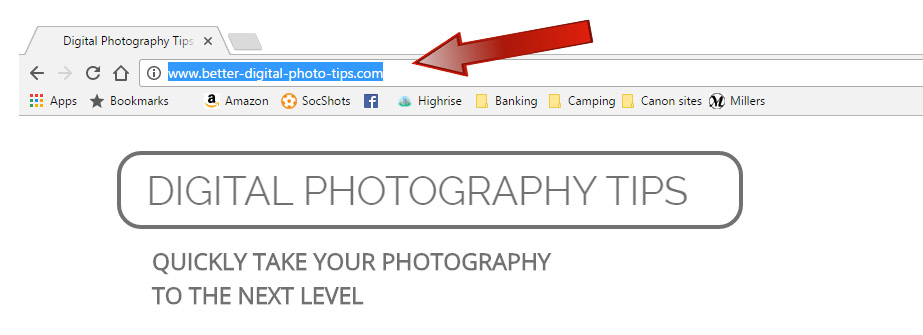 Share Better Digital Photo Tips Website URL