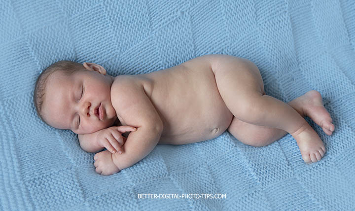 Simple newborn baby pose