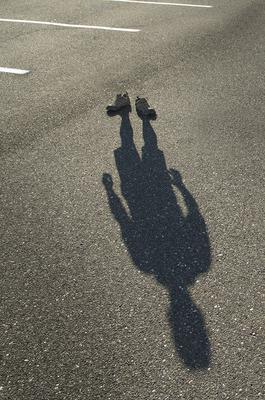 Creative shadow selfie