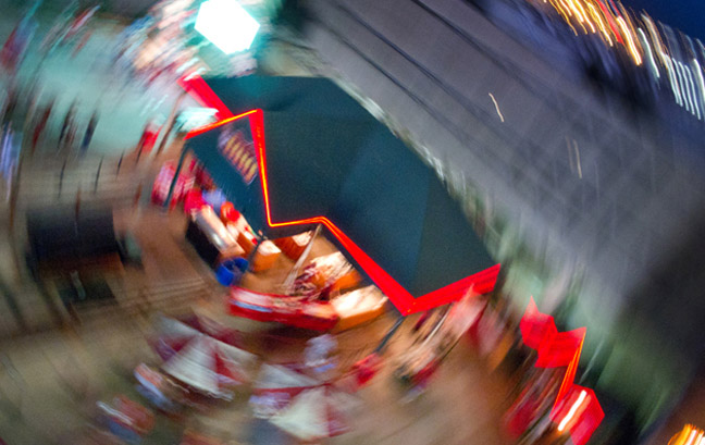 Spin Rotation Blur of Food Court