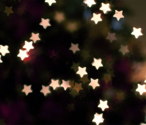 star shaped bokeh