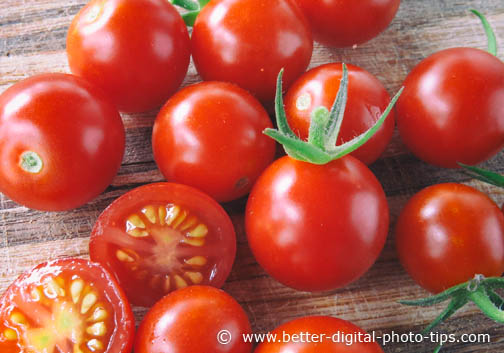 Summer Macro Photography of Cherry Tomatoes