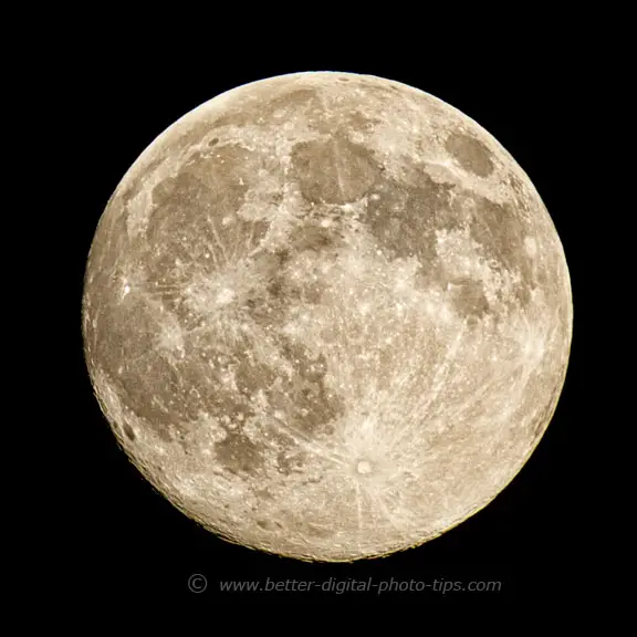 Moon photo with CMOs sensor
