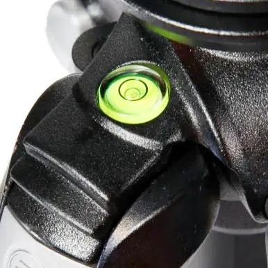 A built-in bubble level on your tripod will help you keep your horizon straight