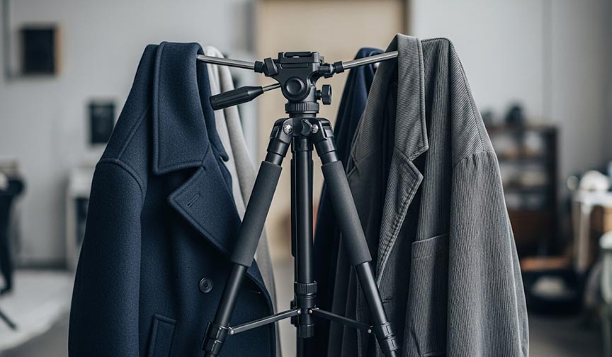Tripod coat rack