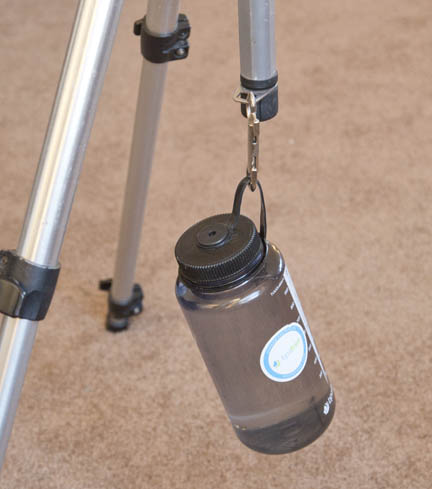 tripod center column water bottle weight