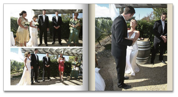wedding photo book sample page