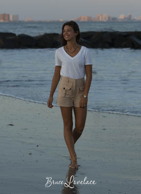 Underexposed beach portrait