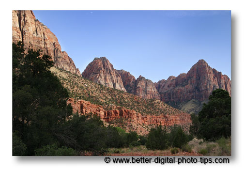 Vacation photo of rocks in Zion Canyon Vacation photo of rocks in Zion Canyon