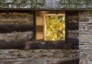 Valley Forge cabin window