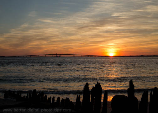 Wide angle sunset