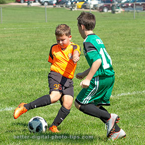 Youth soccer action photo